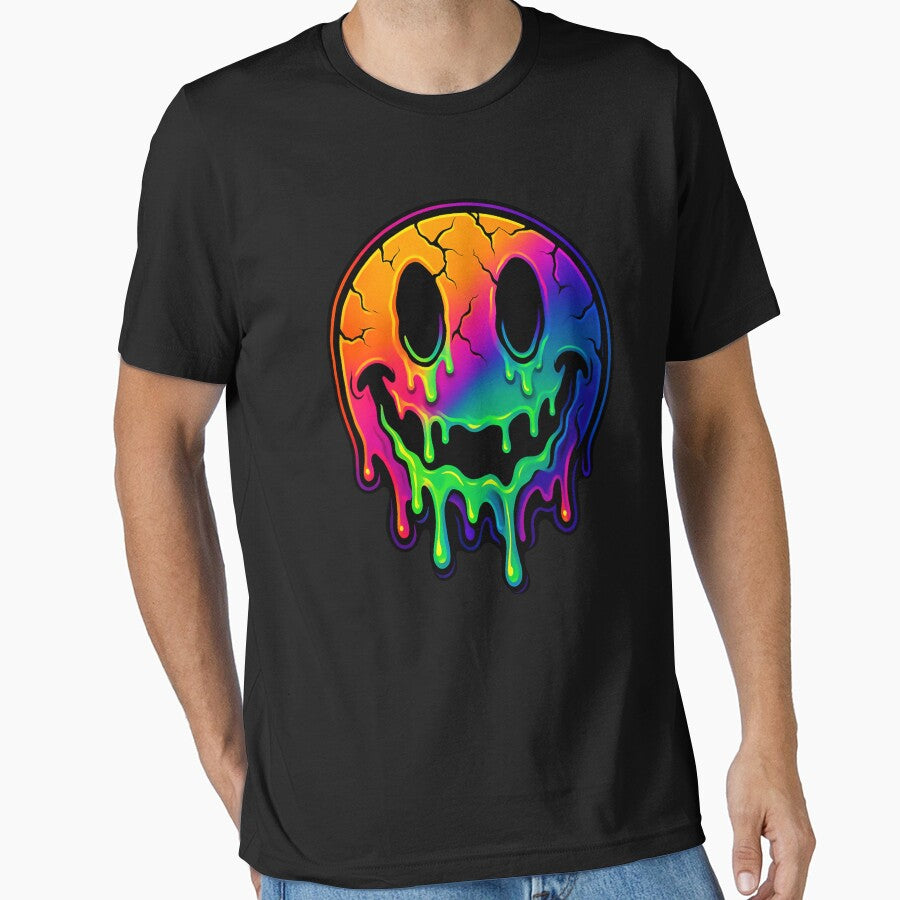 Melting Horror Rave Smiley | Neon Drip Acid Face by Neon Hollow