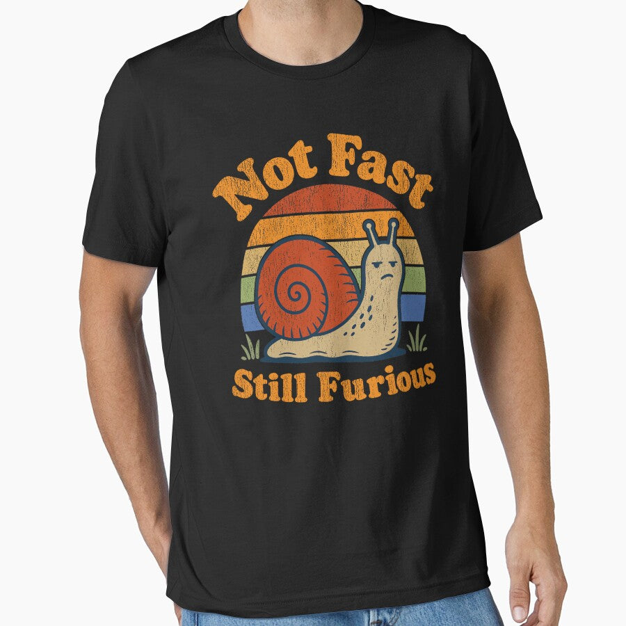 Not Fast Still Furious Snail - Funny Slow Animal Retro by Noctivyra