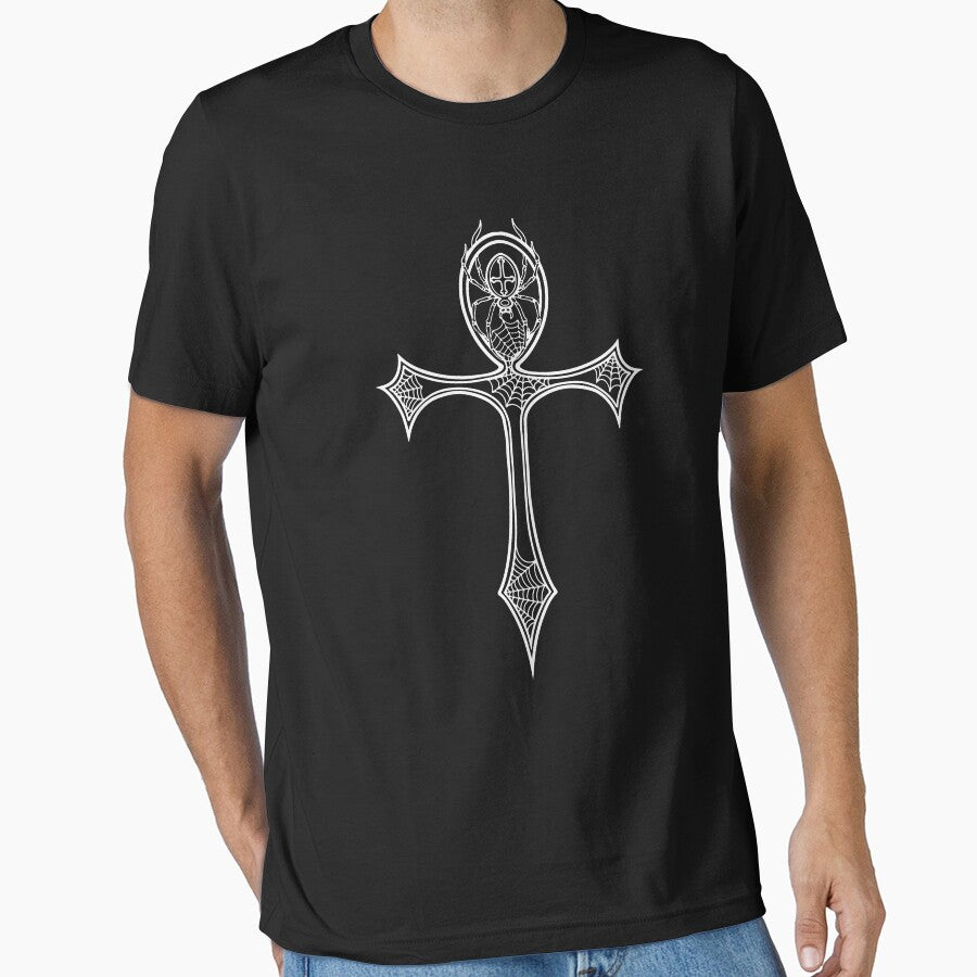 Cross Spider in Egyptian and Gothic Symbol Ankh Goth by FalkDania