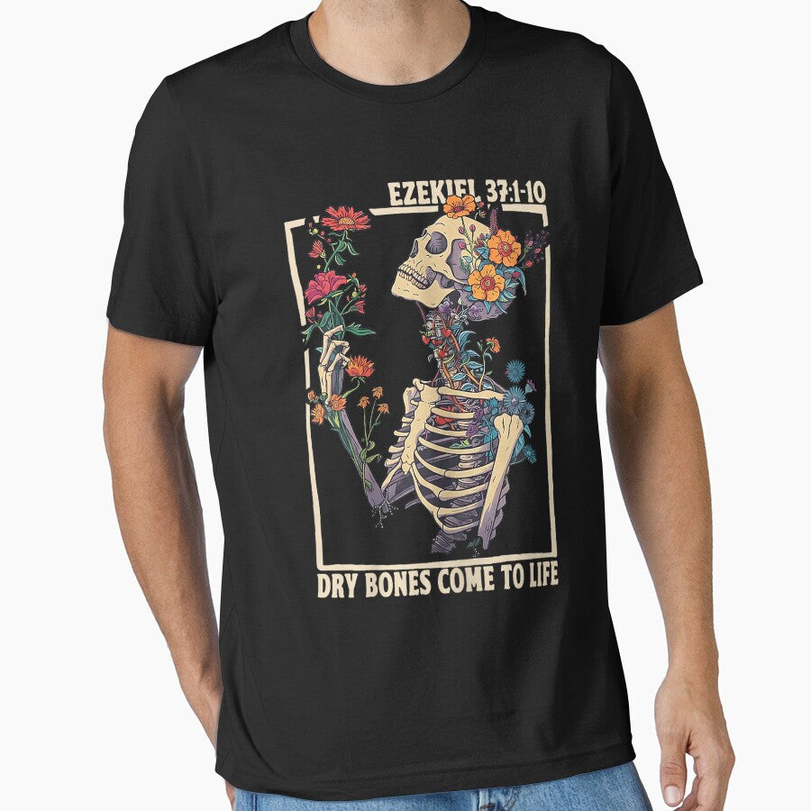 Dry Bones Come to Life Skeleton Floral Ezekiel 37 10 Faith by GreggRoss