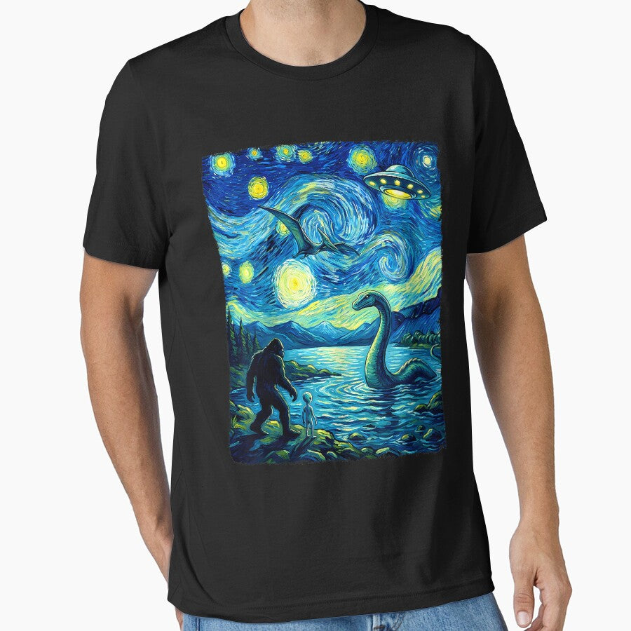 Bigfoot Loch Ness Monster Alien UFO Funny for Men Women Kid by GreggRoss