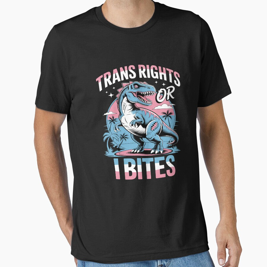 Trans Rights Transgender Pride Or I Bites T-Rex by JessicaWalshdf