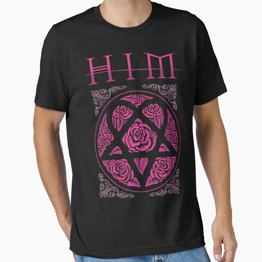 Heartagram Him Band Tee Heartagram Tee Pink Him Band Logo Brayanmayert Tee (1)