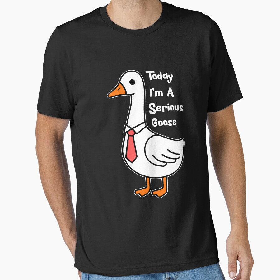 Today I'm A Serious Goose! Cute Funny Silly Goose Pun by PMCreative