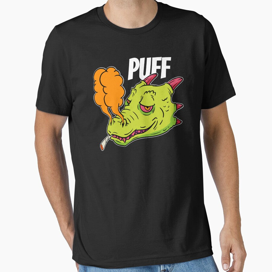 Dragon Smoking Weed Marijuana Leaf - Puff Puff Dragon by Crapt