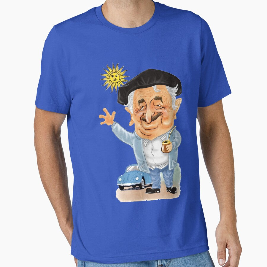 Pepe Mujica artwork cartoon caricature by PoliticsPrint