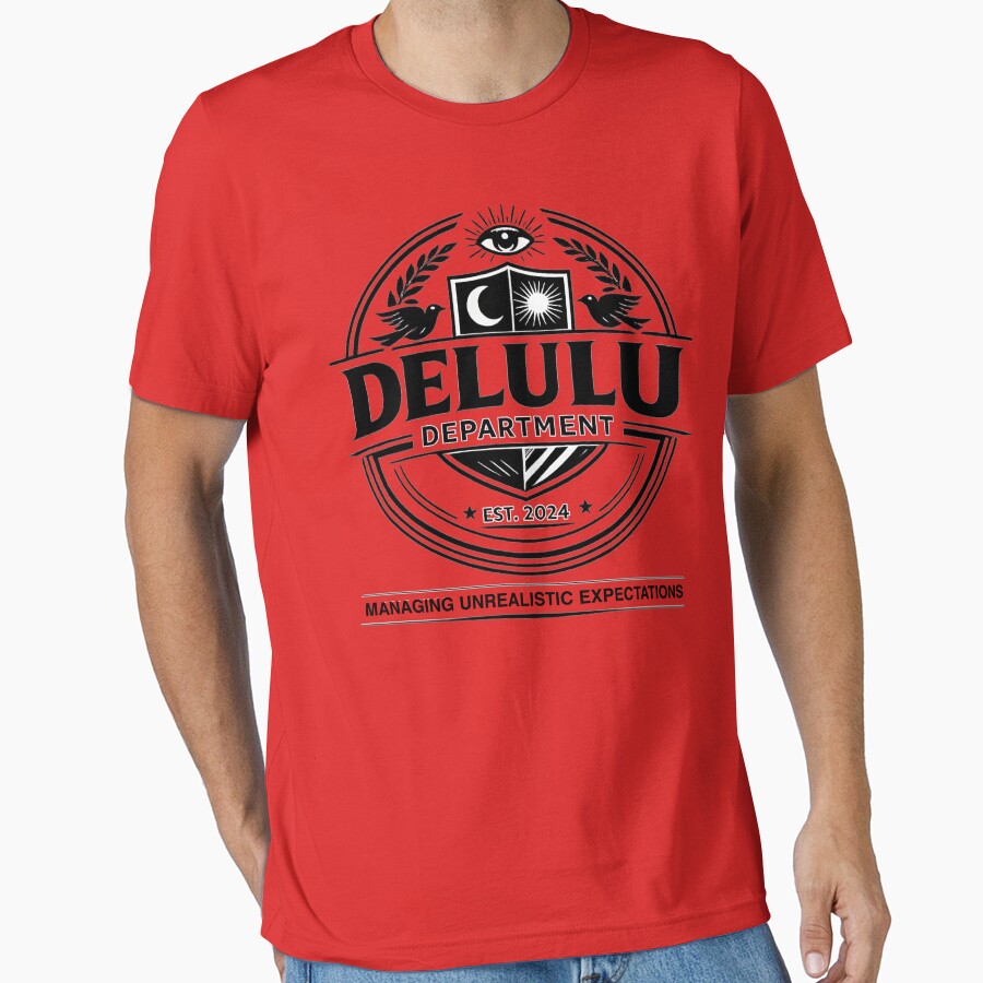 Delulu Department Varsity Crest Funny Meme Aesthetic by WERSY