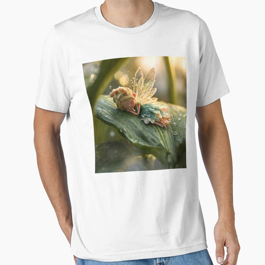 Sleeping Dewdrop Fairy On Leaf by Storybook Botanica