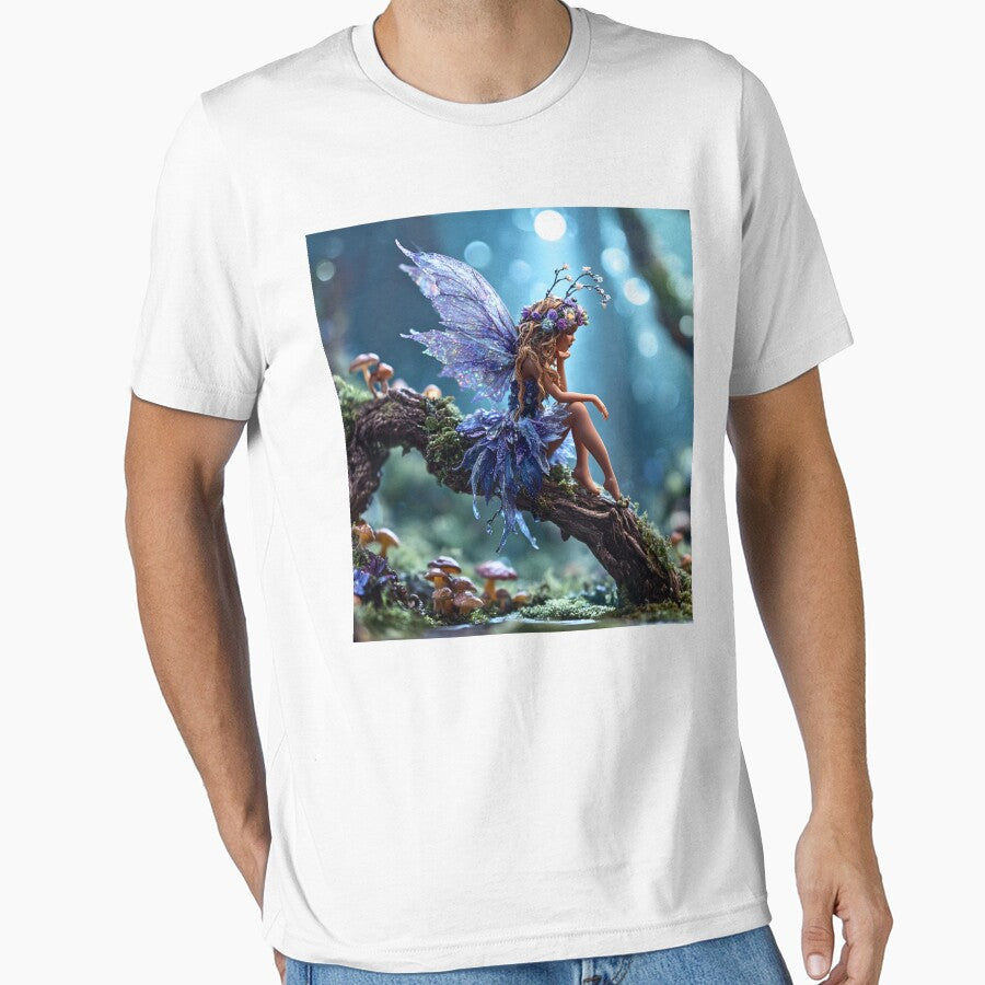 Moonlit Forest Fairy On Branch by Storybook Botanica