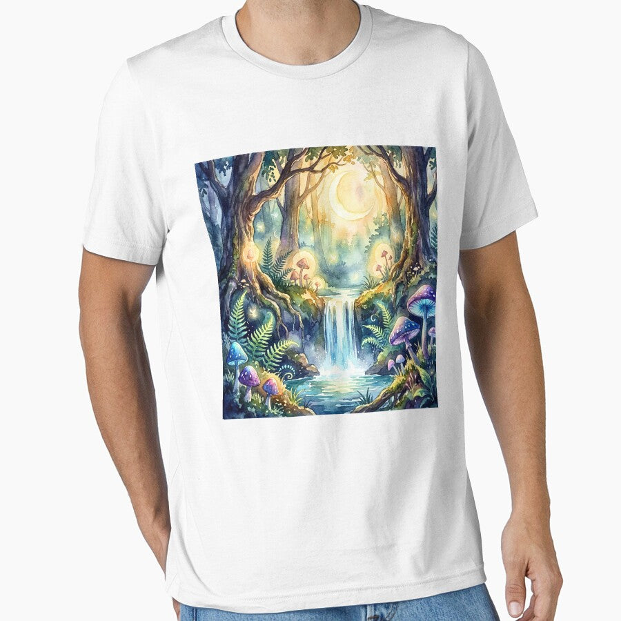 Moonlit Fairy Forest Waterfall Dreams by Storybook Botanica