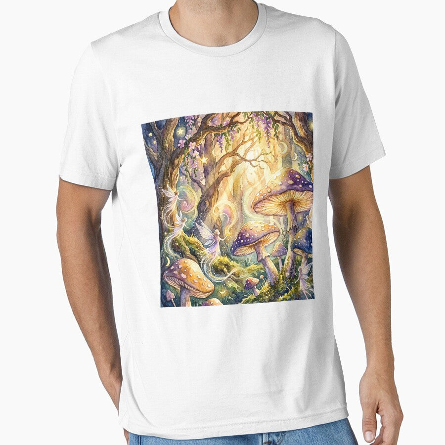 Enchanted Fairy Mushroom Moonlight Forest by Storybook Botanica