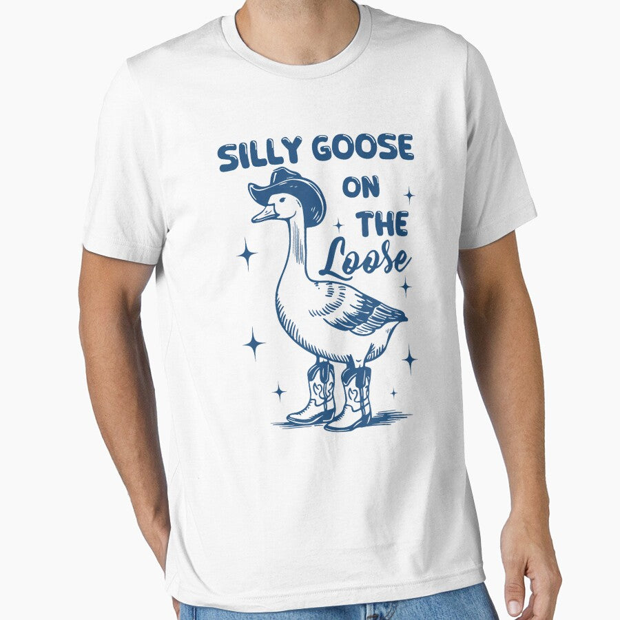 Funny Retro Vintage Meme Silly Goose On The Loose by FantasyFablesC