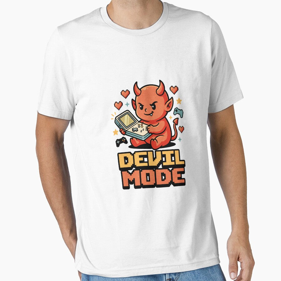 Cute Devil Gamer Pixel Art Design by tollaru