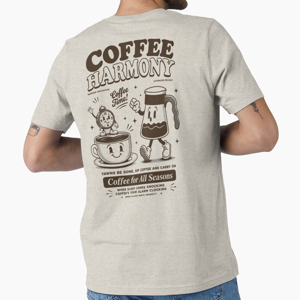Coffee Harmony – Vintage Retro Coffee Graphic T-Shirt by PULSE STREETWEAR