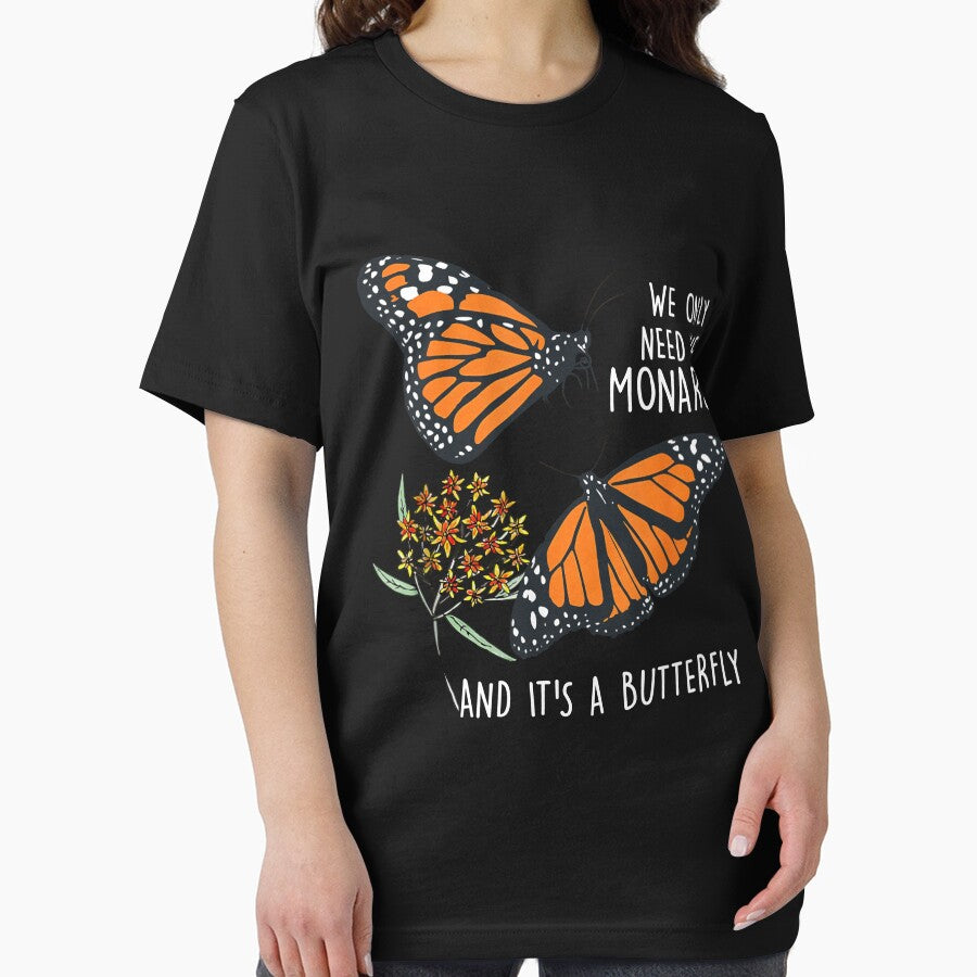We Only Need One Monarch Butterfly - Dual Butterflies and Flower Art by TinaMDedrick