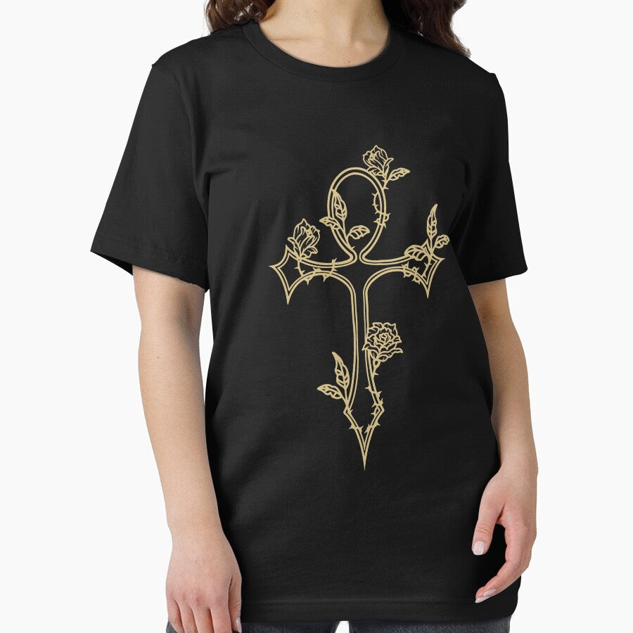 Gothic and Egyptian Symbol Ankh with Roses Goth by FalkDania
