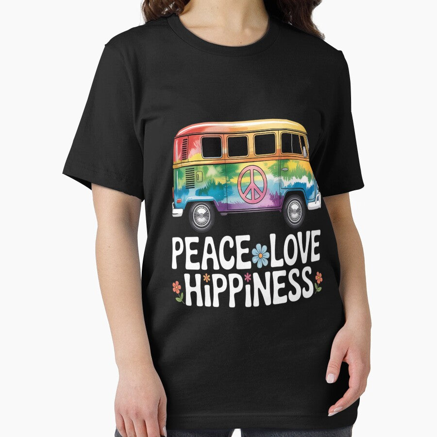Peace Love Hippiness Rainbow Peace Symbol Flowers by HORIZBoutique