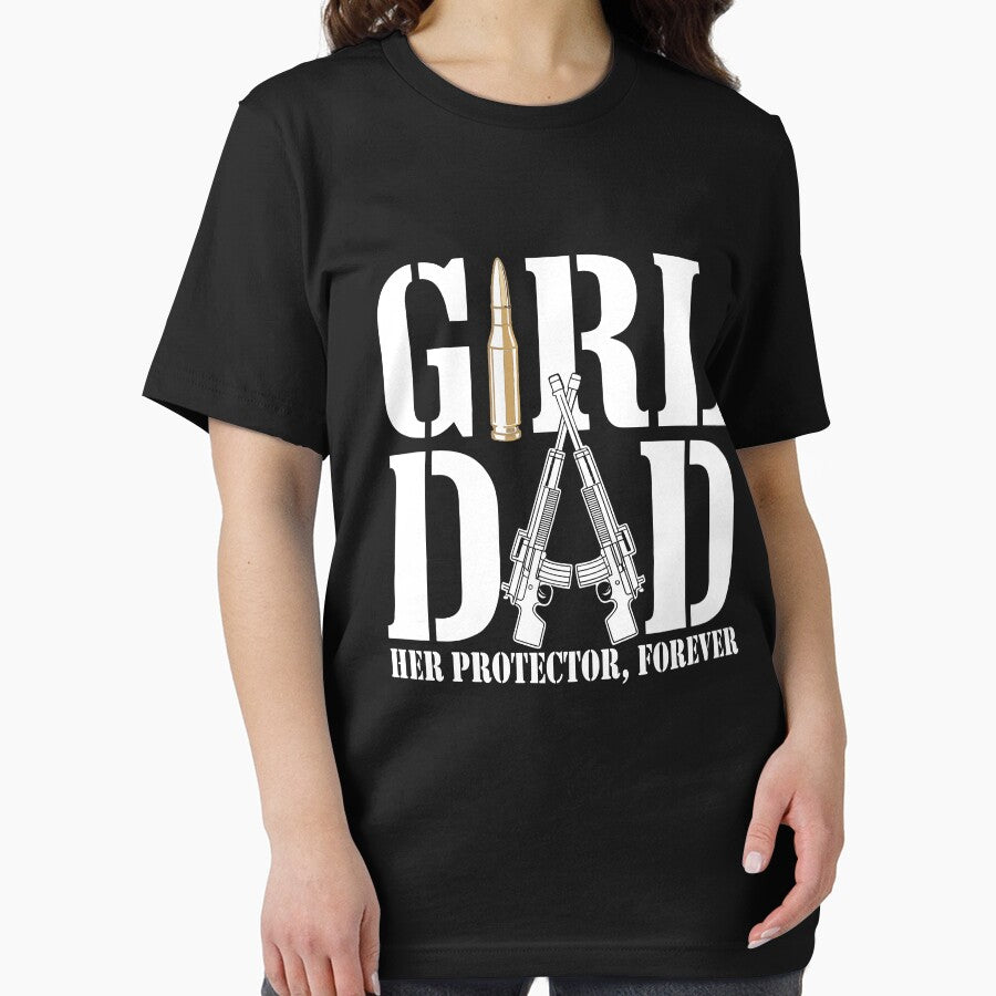 Girl Dad Her Protector Forever Father Of Girls Father's Day by RDGNR