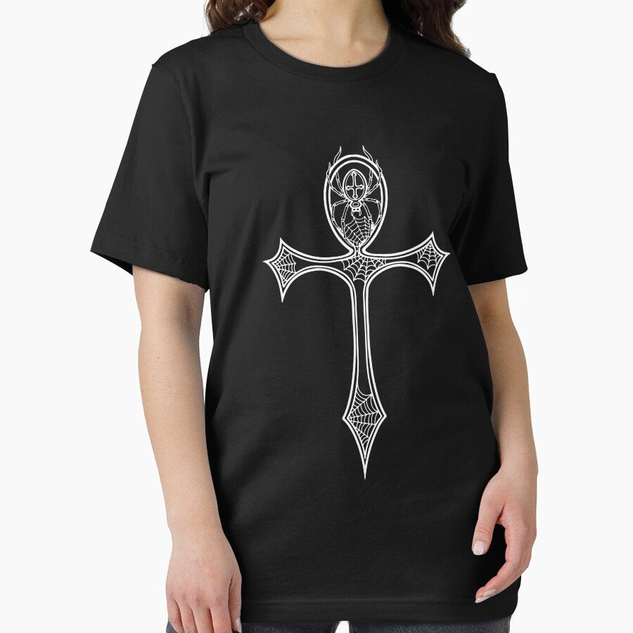 Cross Spider in Egyptian and Gothic Symbol Ankh Goth by FalkDania