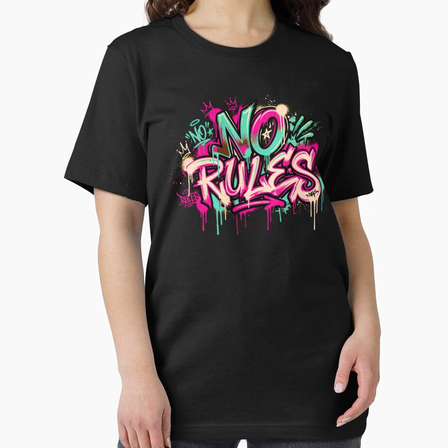 No Rules - Graffiti Quote Street Art by typoinspired
