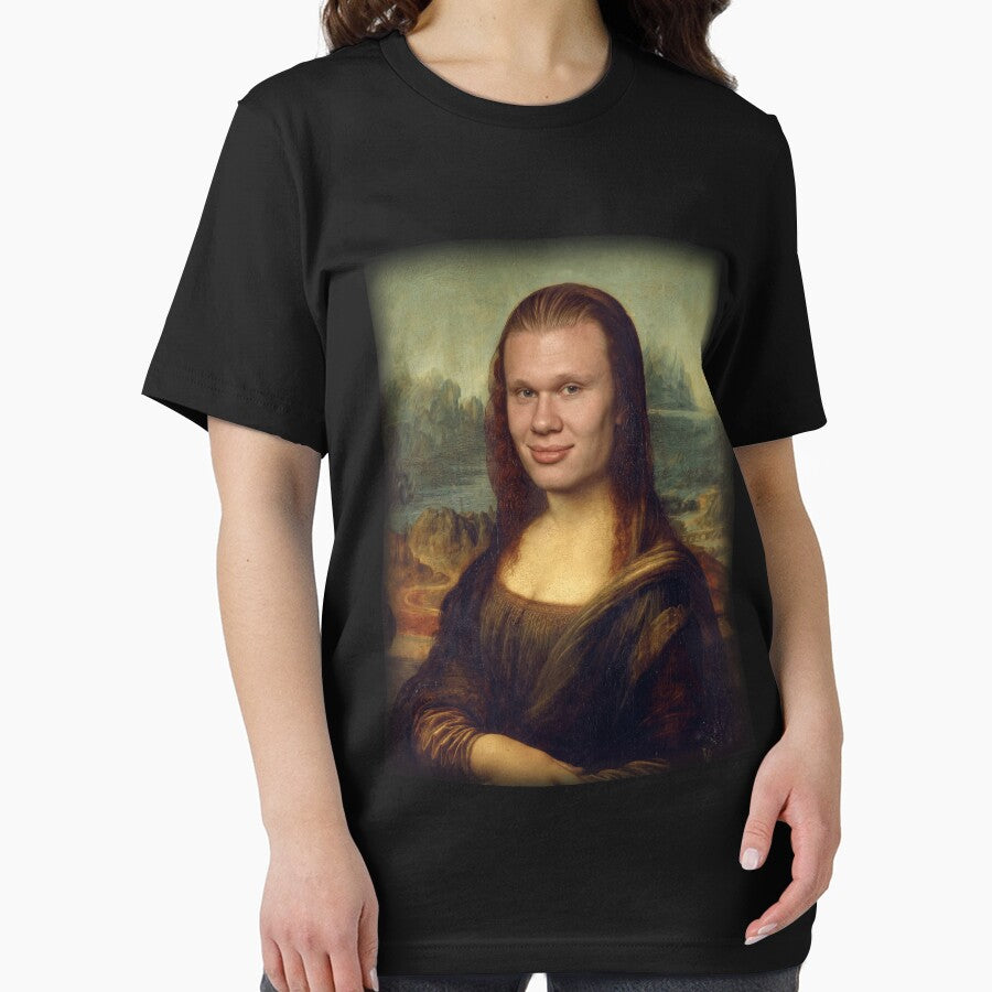 Haaland Erling Mona Lisa Funny Soccer Art Parody by nojany