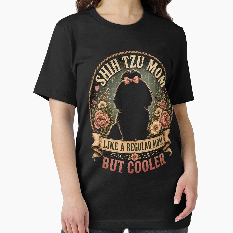 Shih Tzu Mom – Like A Regular Mom But Cooler Cute Dog Gift by THREE LITTLE BEANS