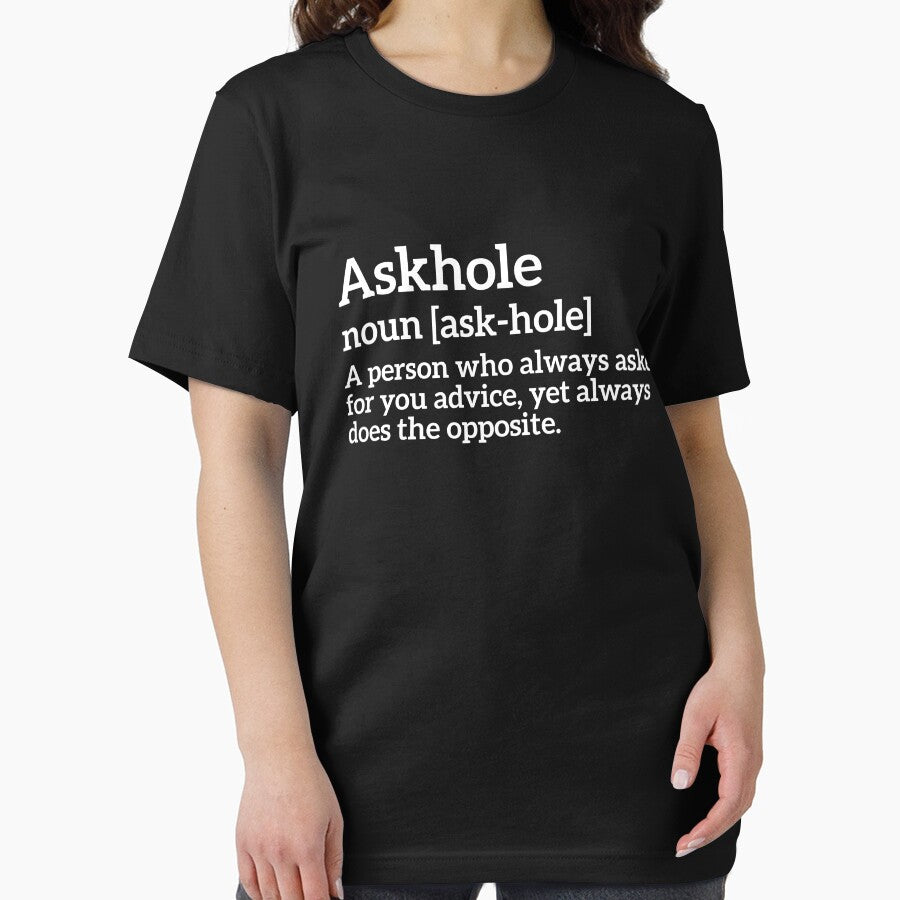Funny Definition Askhole T-shirt by  Srdjan Stanisic