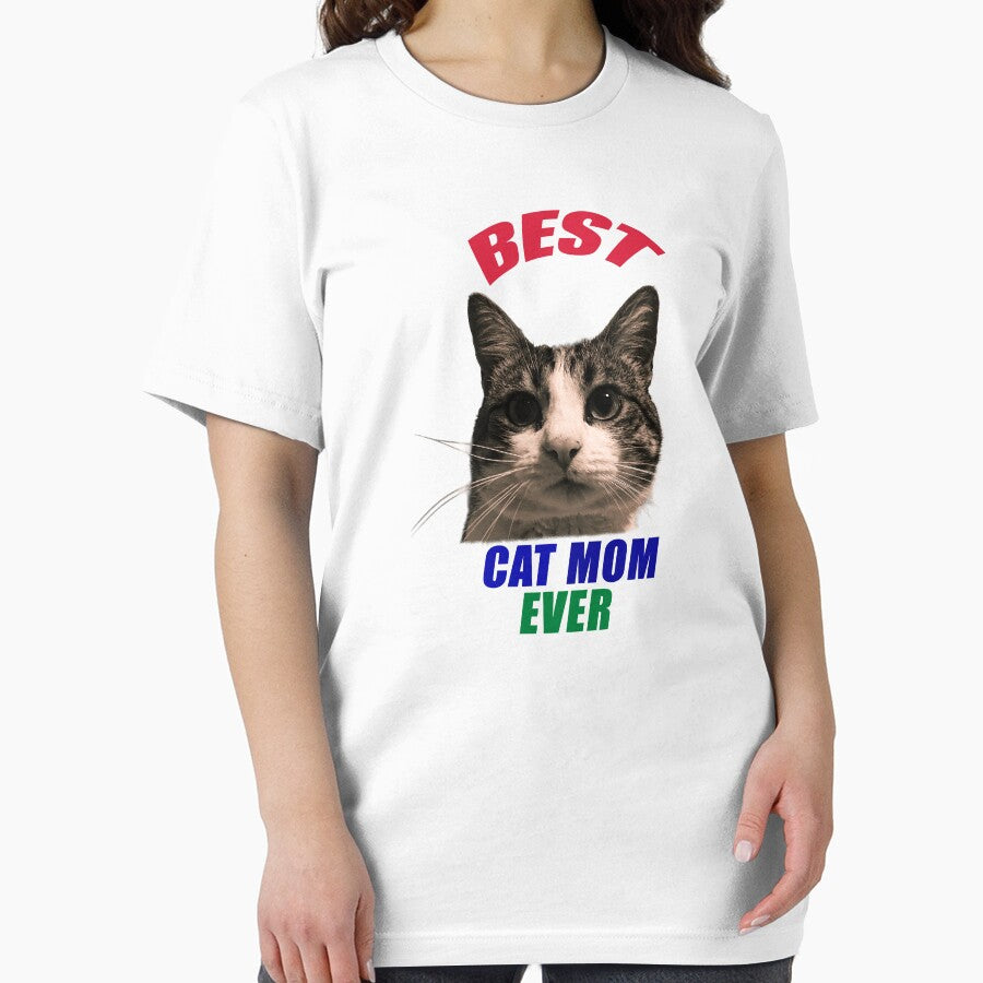 Best Cat Mom Ever Cute Tabby Cat Portrait by TopShopTito