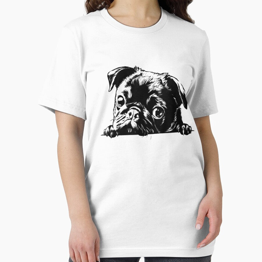 Cute Funny Retro Vintage Logo Happy Black Pug Dog Lover by CabreraLama