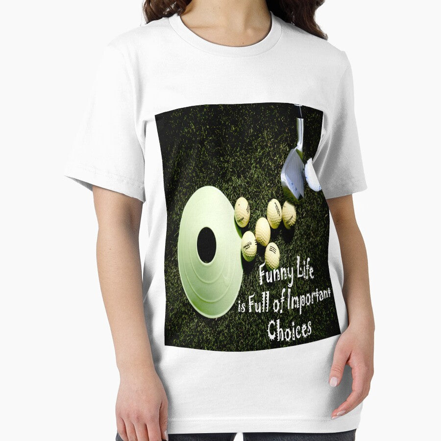 Funny Life is Full of Important Choices Golf Gifts for Golfers Essential-t-shirt by Shop us