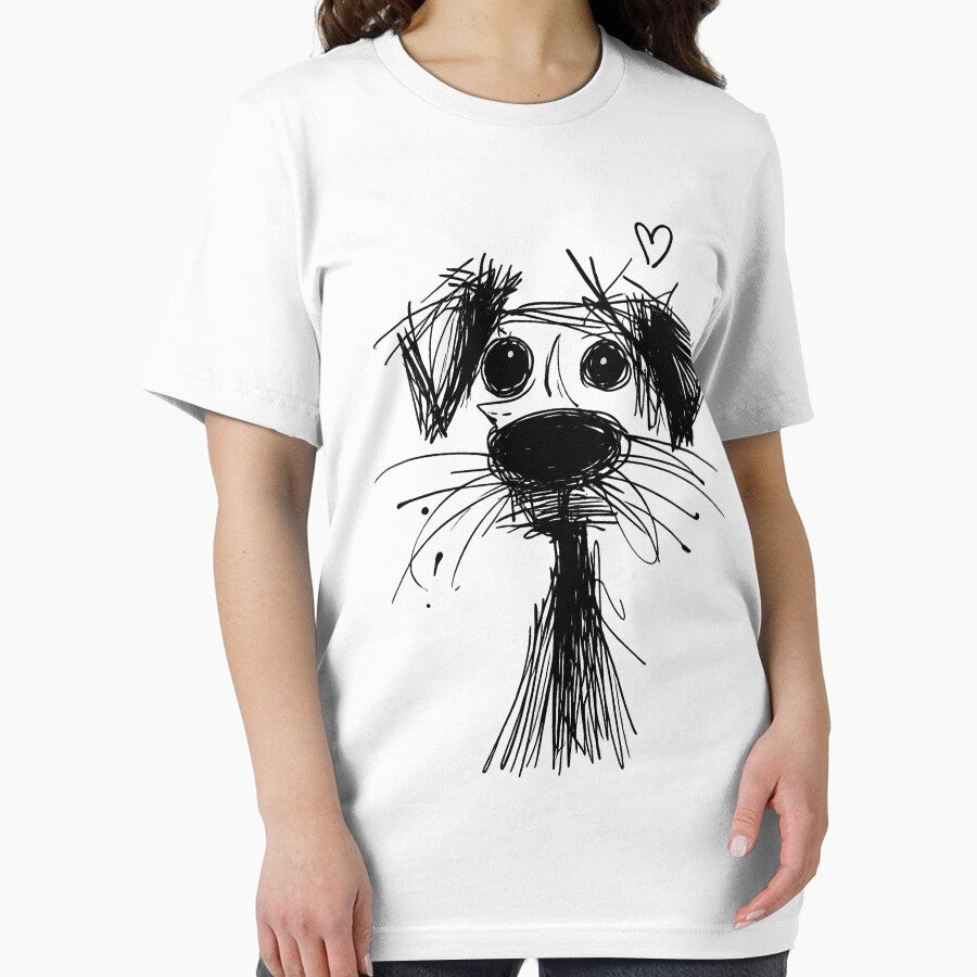 Cute Scribble Dog Minimal Sketch Cartoon by cameoartworks