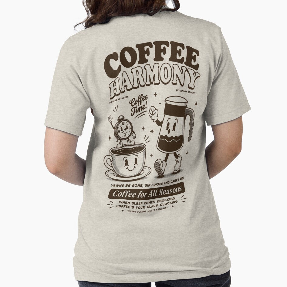 Coffee Harmony – Vintage Retro Coffee Graphic T-Shirt by PULSE STREETWEAR
