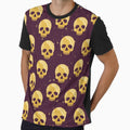 Whimsigoth Golden Skull Star Pattern by Little Wimbly