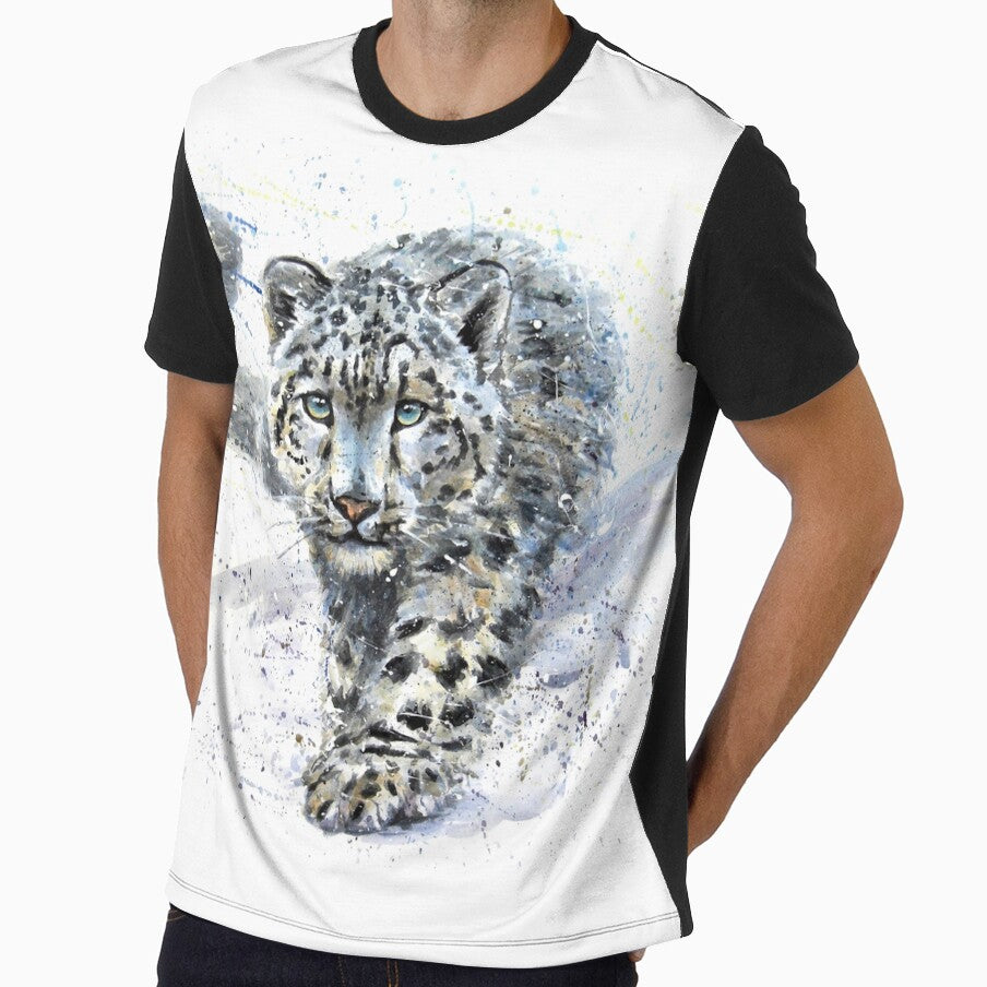 Snow leopard watercolor by Kostart