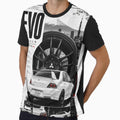 Mitsubishi Lancer Evolution IX White Edition JDM Poster Sticker by MidnightPistons