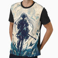 Silver Moon Goddess - Dark Fantasy Painterly Anime Art by Waifu-Collective