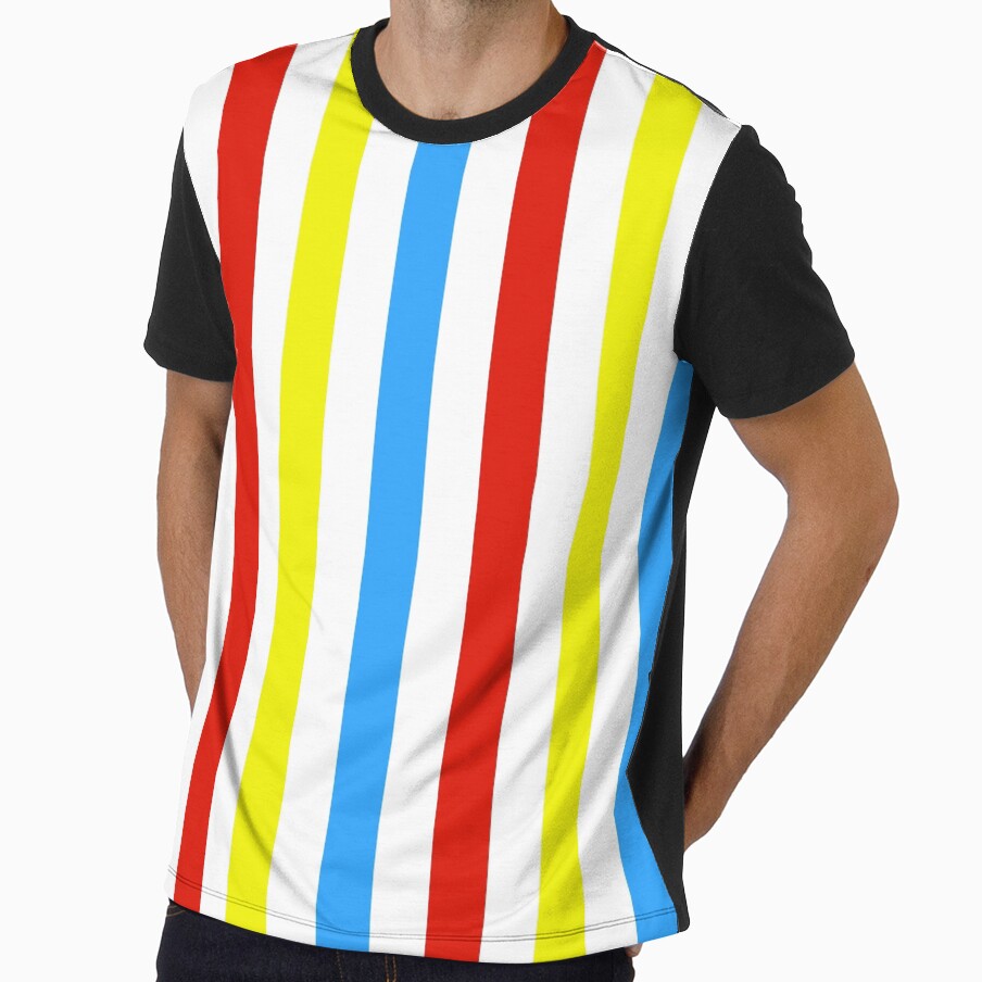 Red, Yellow and Blue Vertical Stripes with White by TwelveParties