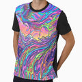 Psychedelic Bird Melting in Flight | Trippy Colorful Mountain Landscape by Eart98