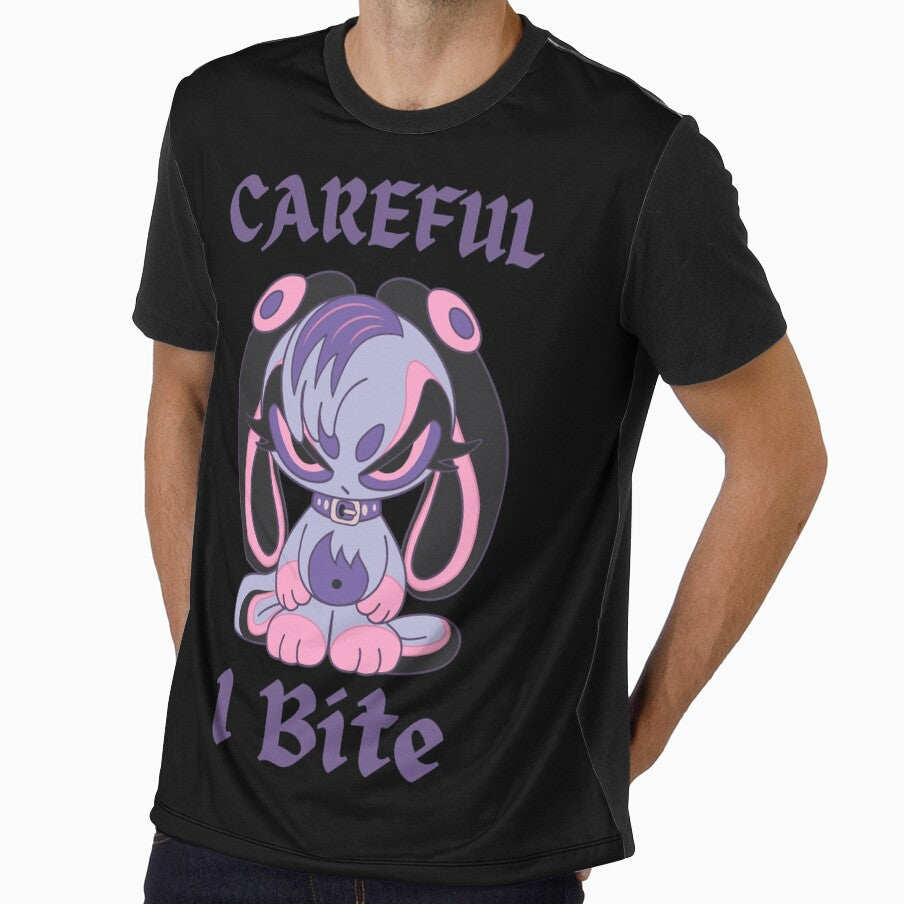 Careful I Bite Gothic Bunny Pastel Goth Anime Aesthetic by Side By Side Studio