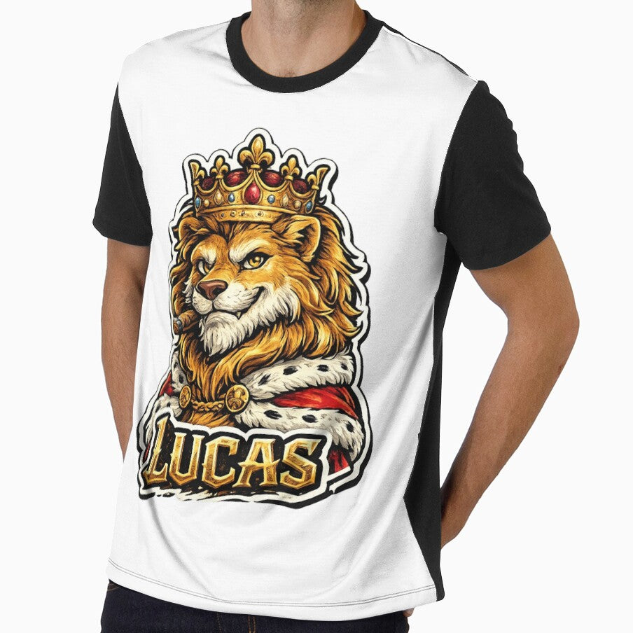 Lucas – Royal Lion Name Mascot Sticker by AlexLineArt