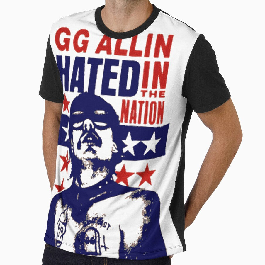 GG Allin Hated In The Nation Scum Punk Rock Art by Cat-butt-shirts