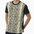 Black Lace on Gray Linen by GlueGunEnergy
