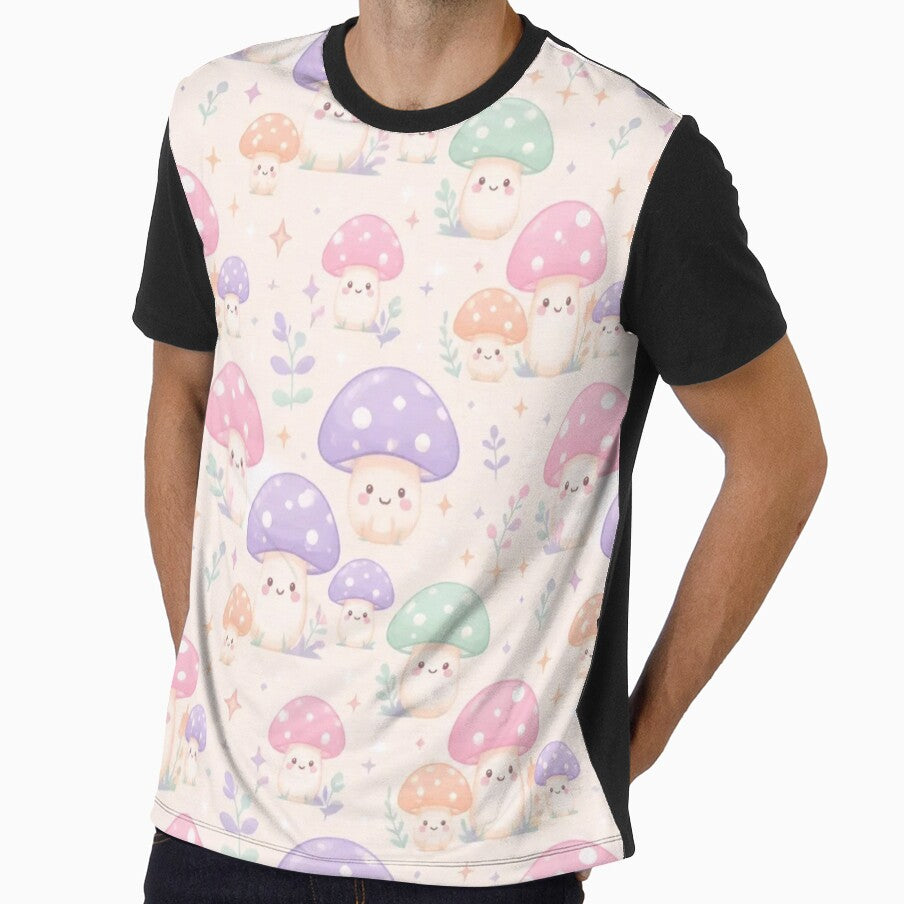 Pastel Mushroom Cluster Cute Pattern by StickyGuys