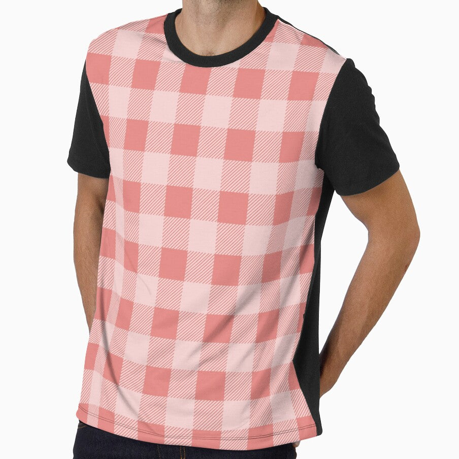 Hand-Drawn Buffalo Plaid- Muted Coral by Studio-Ithelda