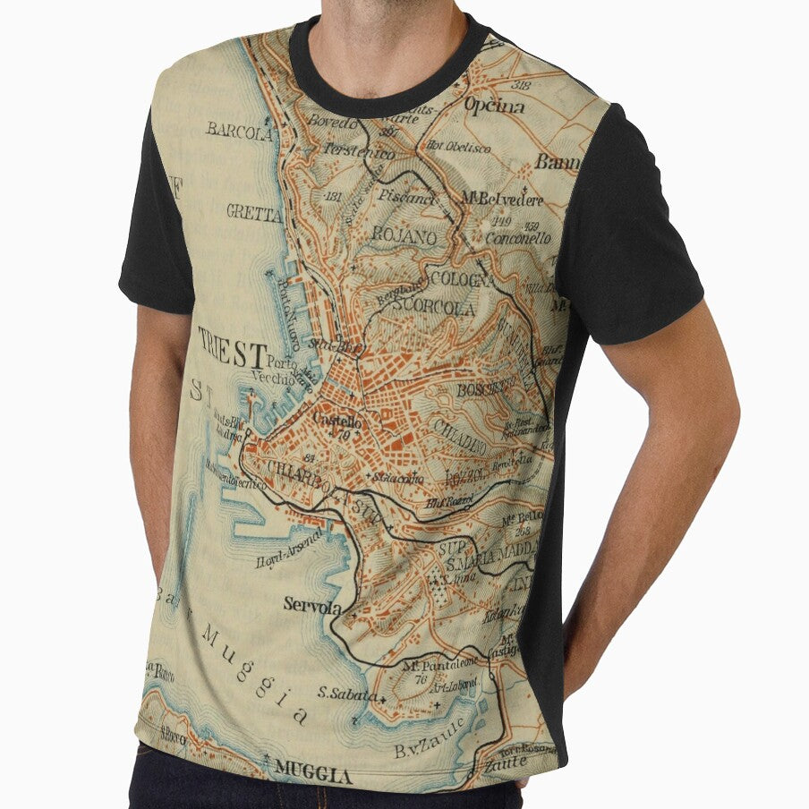 Vintage Trieste Italy Map (1911) by BravuraMedia