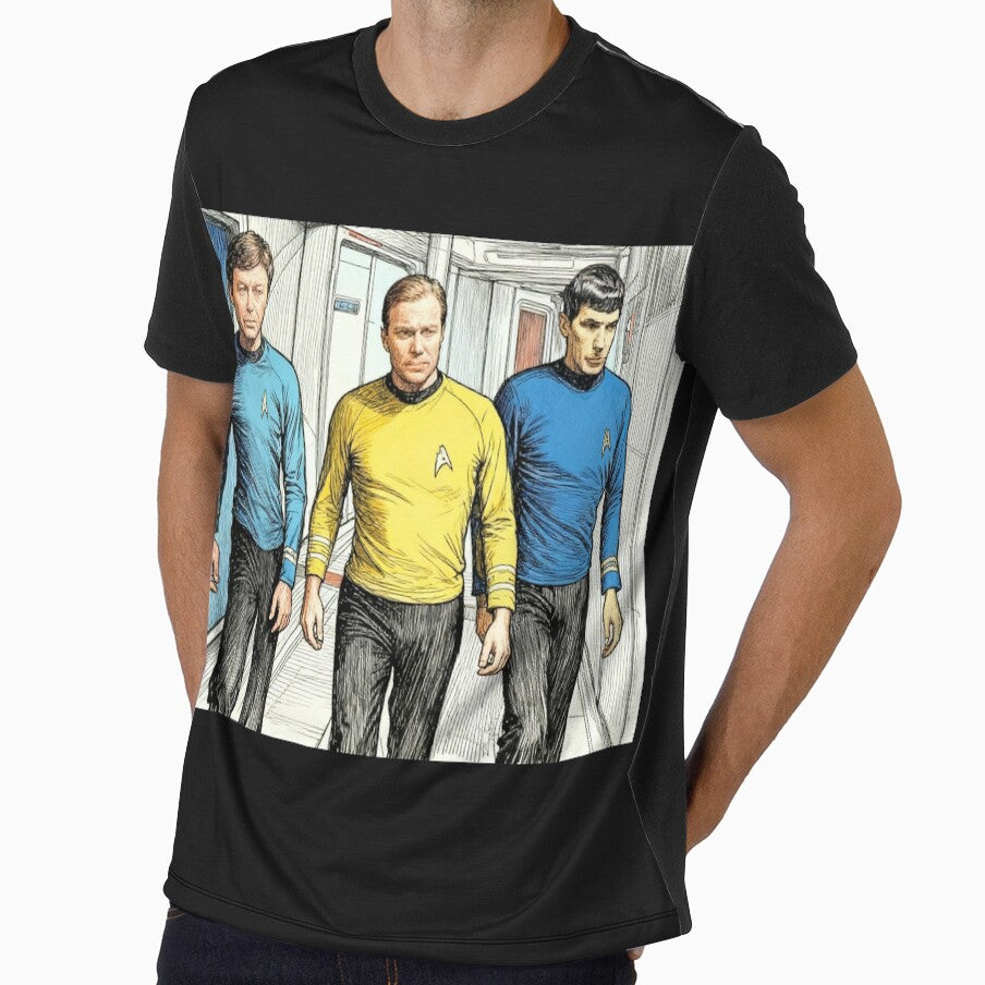 Captain Kirk, Spock, and Scotty by sid1802