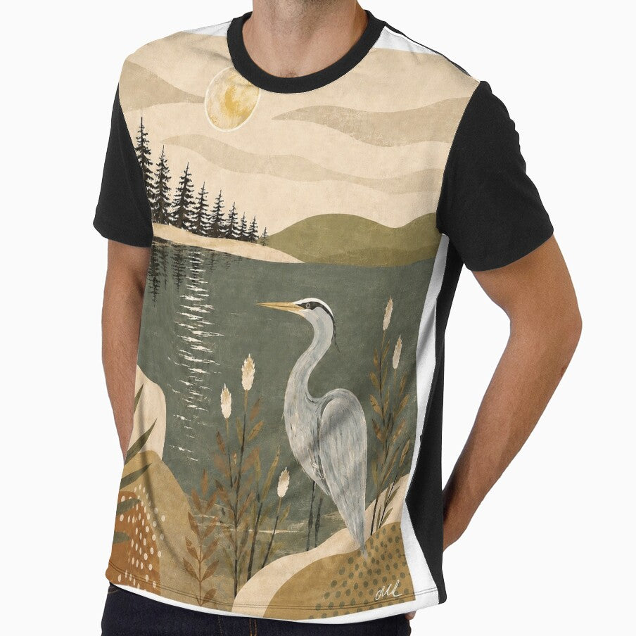 Bohemian Heron by MariaLouise-Art