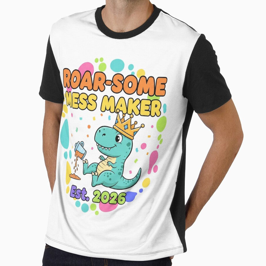 Roar-Some Mess Maker Dinosaur Birthday Shirt – Cute T-Rex Toddler Funny Est. 2026 Design by Sushikidsntod