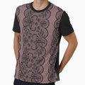 Black Lace on Pink Linen by GlueGunEnergy