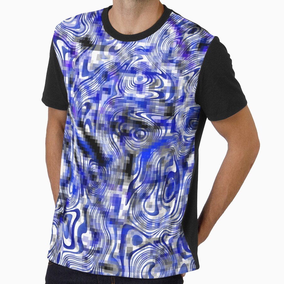 Blue Pixels Art by Sartoris Art